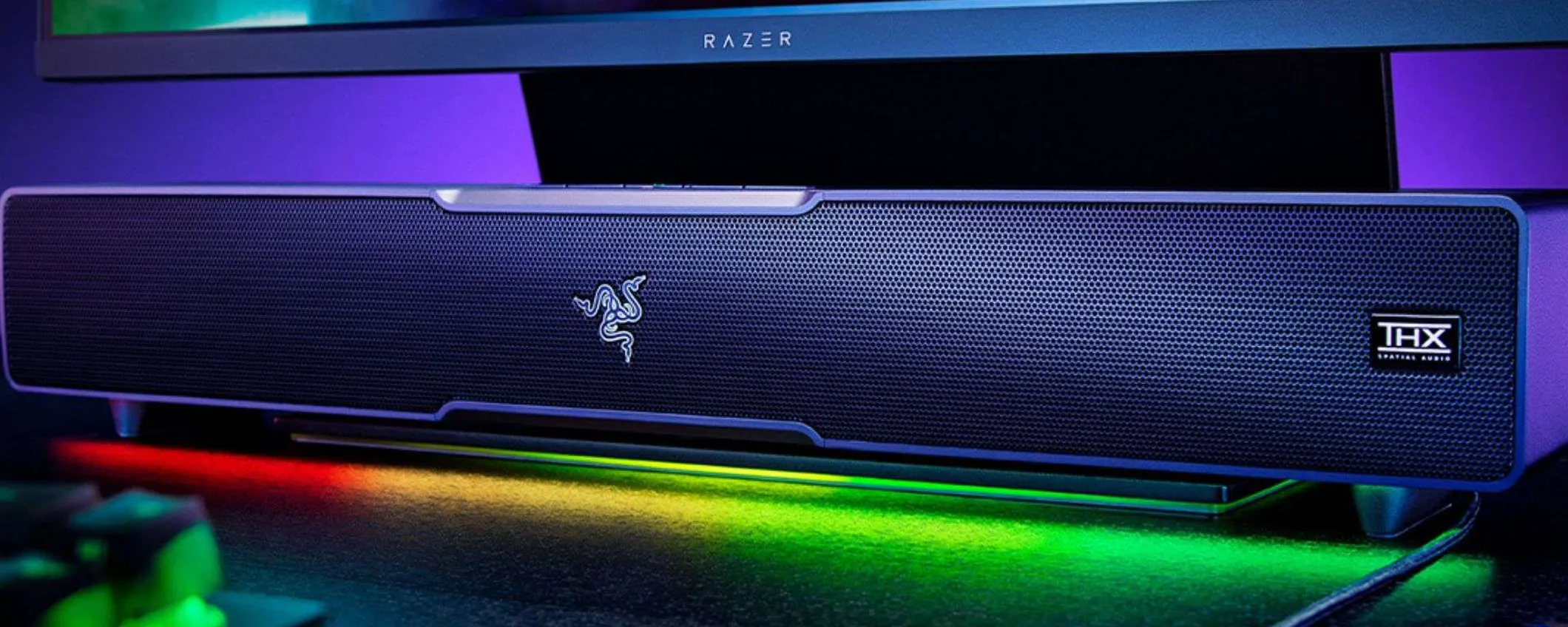 Soundbar Razer Leviathan V2, prezzo bomba: suono potente, RGB e subwoofer