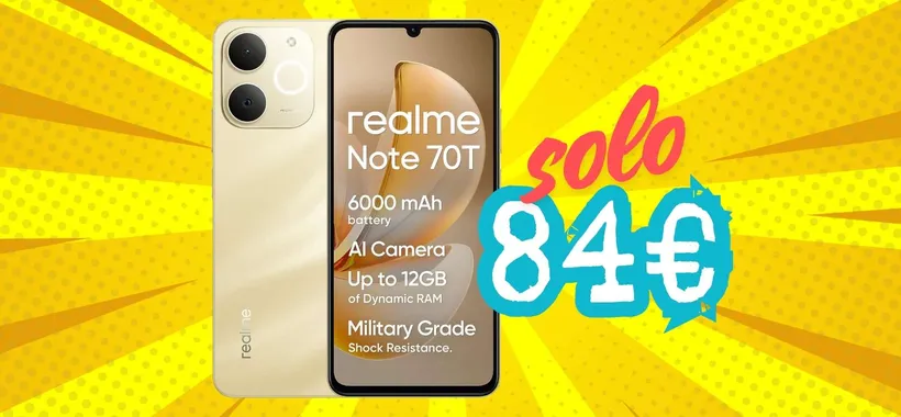 Realme Note 70T: batteria straordinaria e prezzo imbattibile, solo 84€