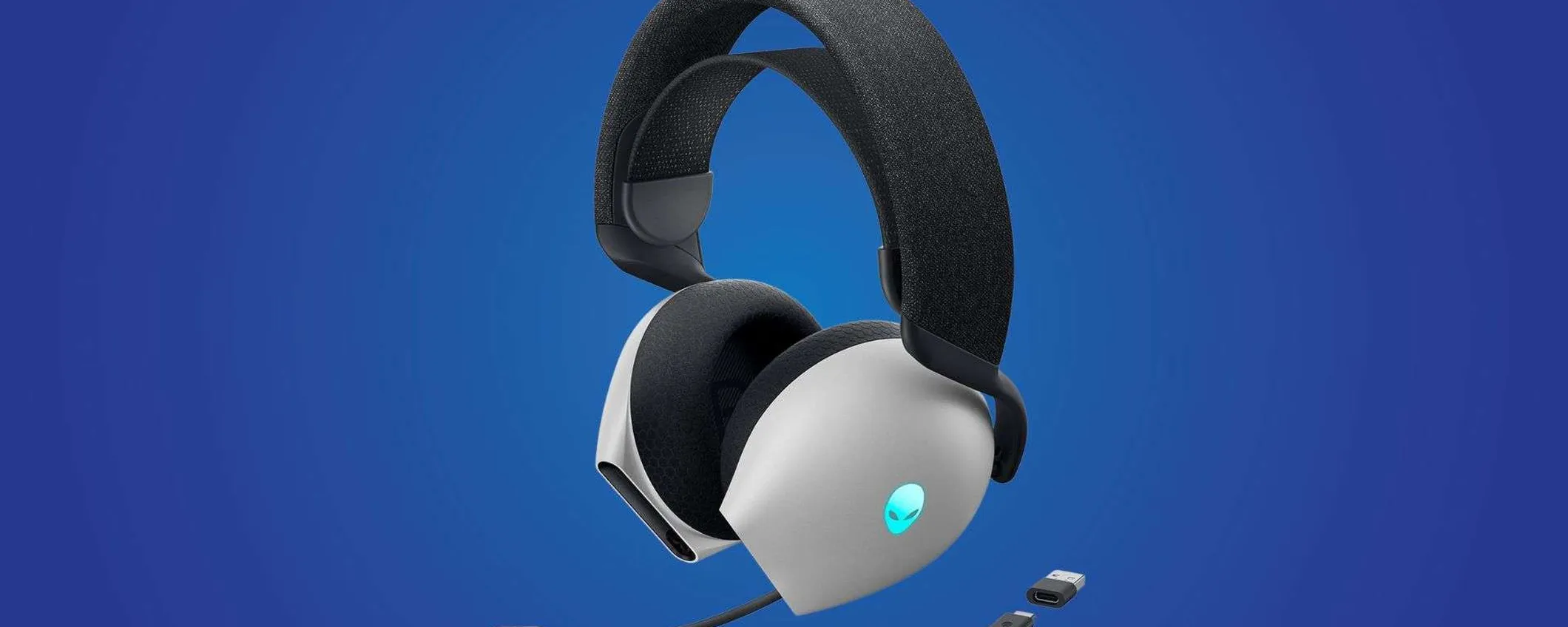 Alienware AW720H a 126,23€ (-31%): cuffie da gaming wireless con Dolby Atmos e microfono AI
