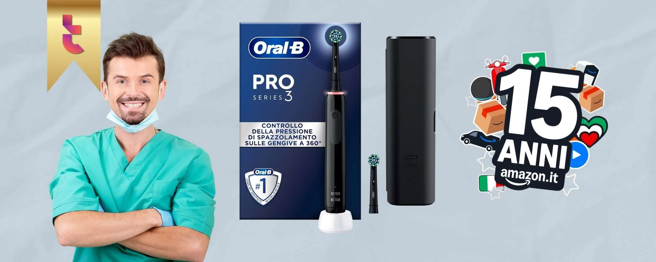 Con Oral-B Pro 3 3500 fai ciao ciao al dentista, ora a 44€ su Amazon