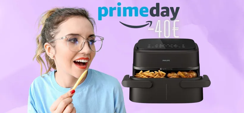 Philips Airfryer Serie 1000: friggitrice ad aria da 7,1L con doppio cestello (-40€)