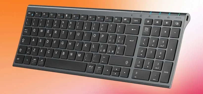 Tastiera ricaricabile bluetooth multi-dispositivo in offerta BACK TO SCHOOL (-23%)