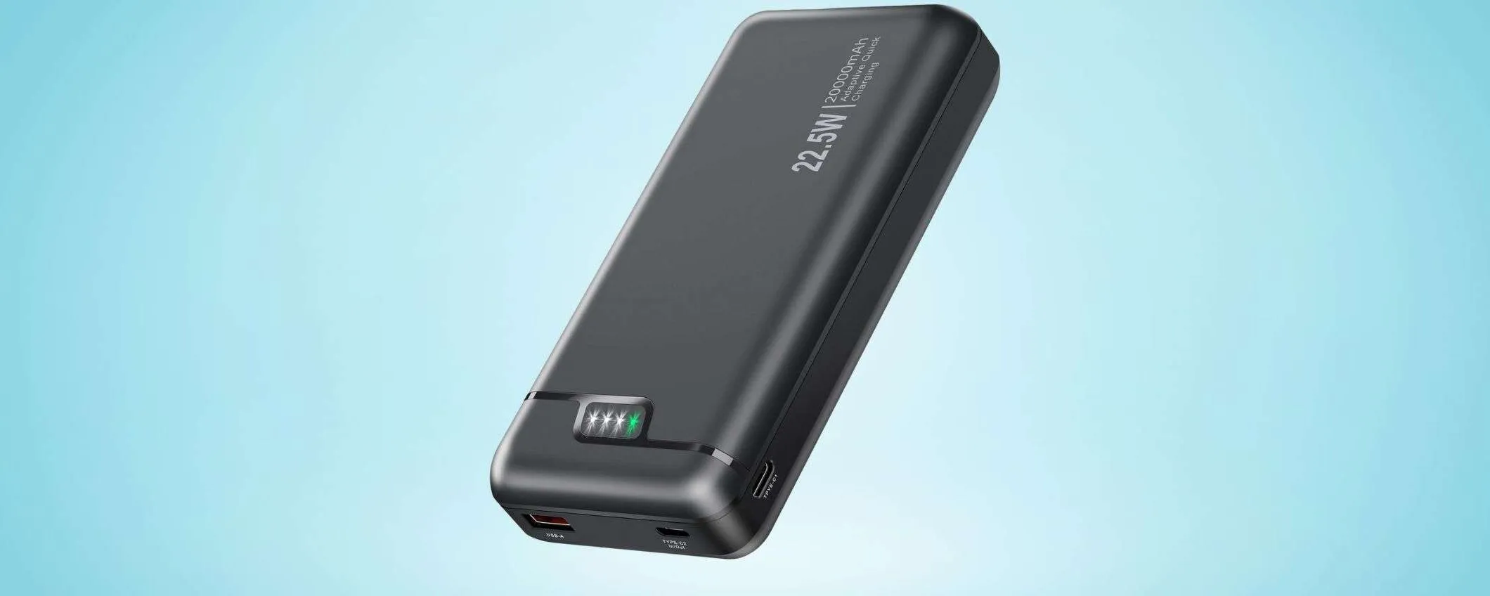Potentissimo power bank da 20000mAh a soli 14,99 euro: metà prezzo su Amazon