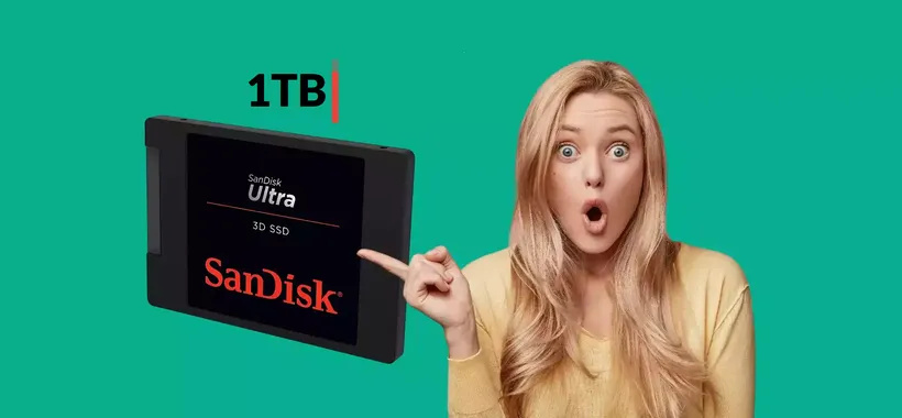 SSD SanDisk 1TB, vero portento: oggi costa ancora meno (-13%)