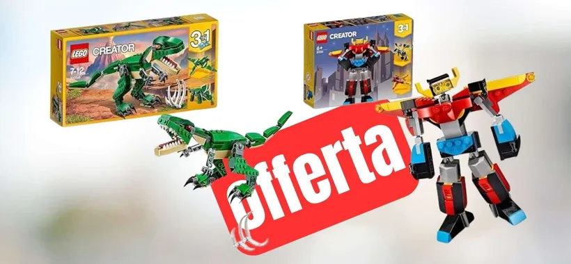 LEGO Dinosauro e Robot: due set in BUNDLE e in OFFERTA su Amazon