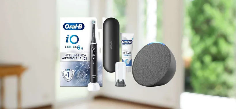 Bundle Echo Pop con spazzolino Oral-B: incredibile SCONTO Amazon (-56%)