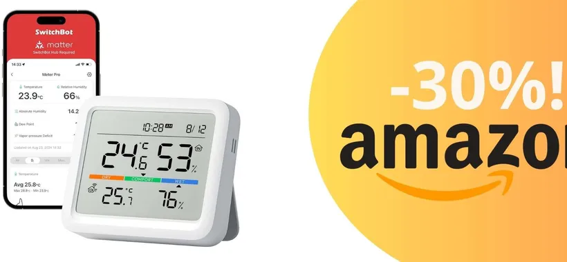 Termometro smart ad un prezzo da urlo: controlla meteo e umidità in maniera semplice e immediata