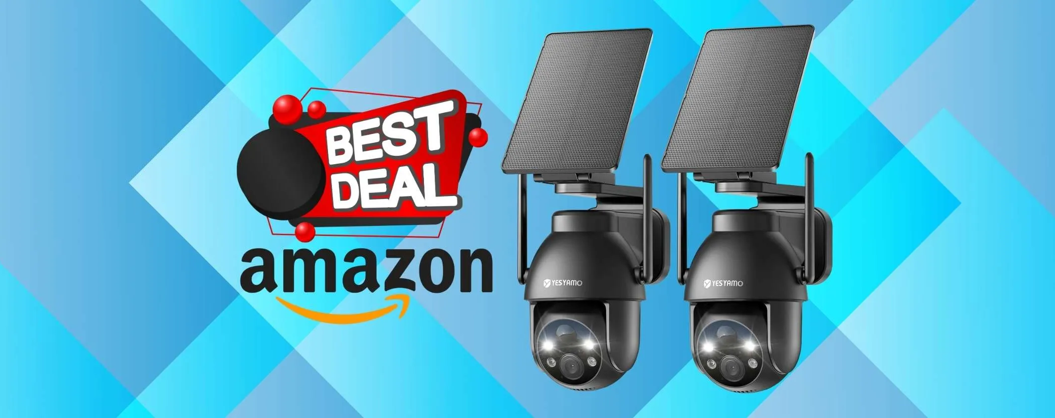 2 videocamere di sicurezza con pannello solare a un prezzo folle su Amazon (69€)
