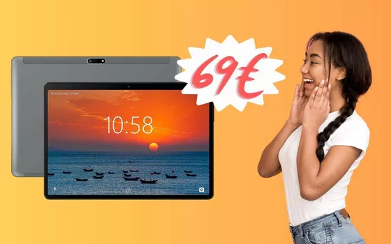 Oggi ti bastano 69€ per un tablet da 10 pollici dual Sim (Amazon)
