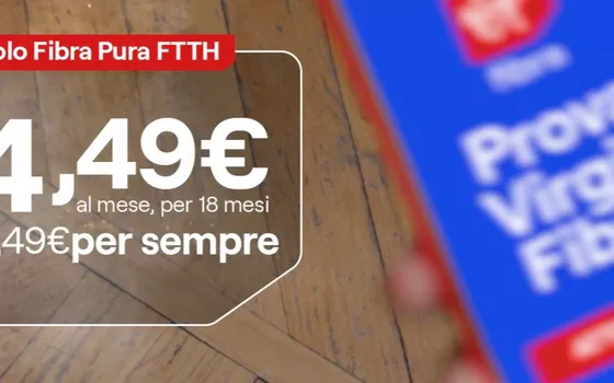Virgin Fibra: PROMO a 24,49€ per 18 MESI