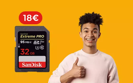 Scheda SD 32GB, veloce e SUPER resistente: imperdibile a 18€