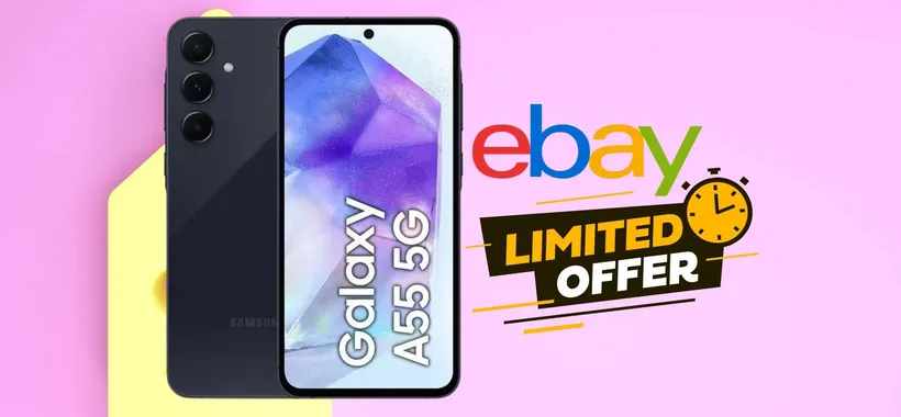 Samsung Galaxy A55 (8GB/256GB) da 459€ a 329€ su eBay con codice segreto
