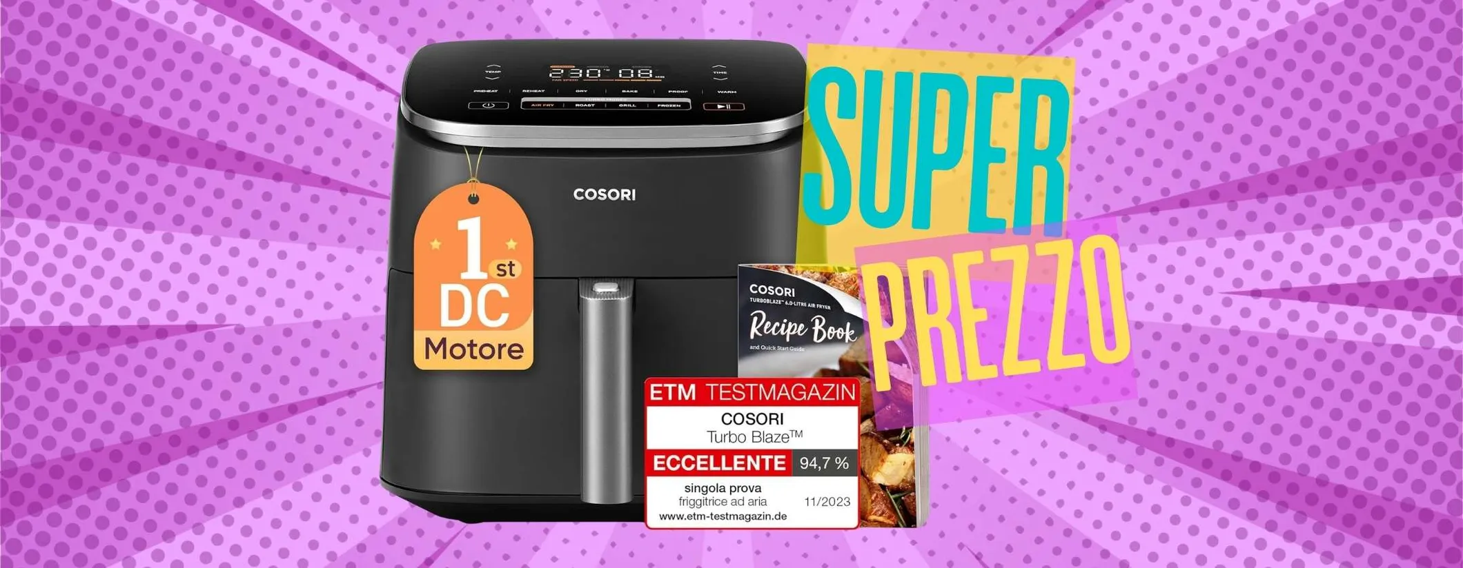 Piatti gustosi come fritti ma con meno calorie con la friggitrice ad aria COSORI