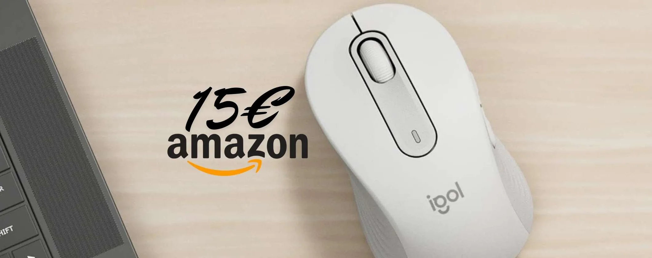 Mouse wireless Logitech Signature M650 L a soli 15€ con sconto del 71%