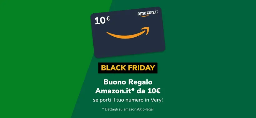 Very: Buono Amazon per il Black Friday, ECCO COME AVERLO