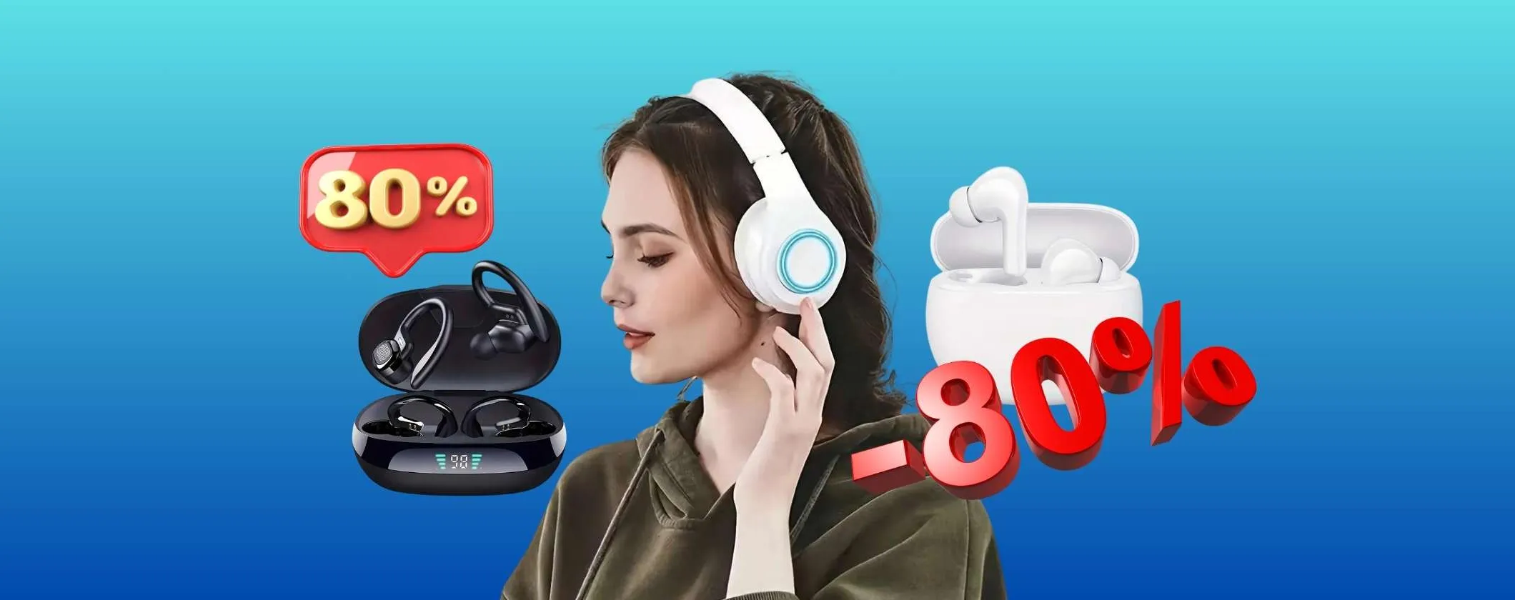 Cuffie e Auricolari fino all'80% di SCONTO su TEMU