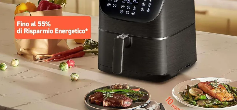 Friggitrice ad aria in super offerta su Amazon: cucinare sano diventa facilissimo