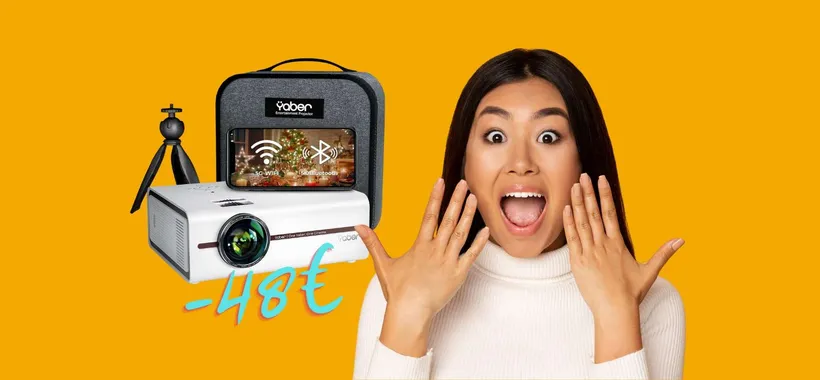 YABER V5: mini proiettore WiFi portatile FHD in DOPPIO SCONTO