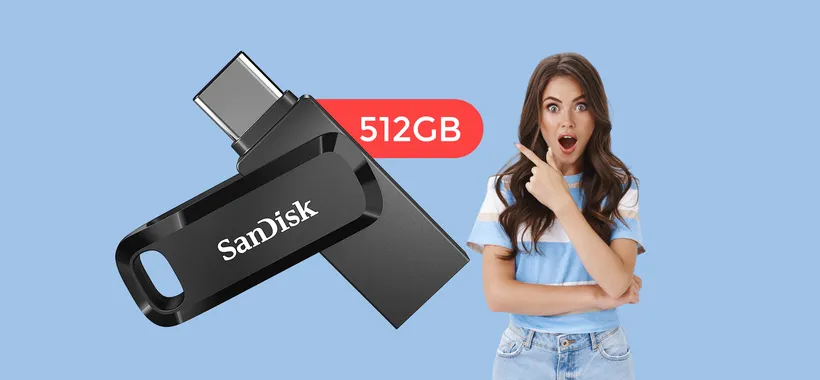 Chiavetta USB 512GB per smartphone, tablet e PC: tua a soli 52€