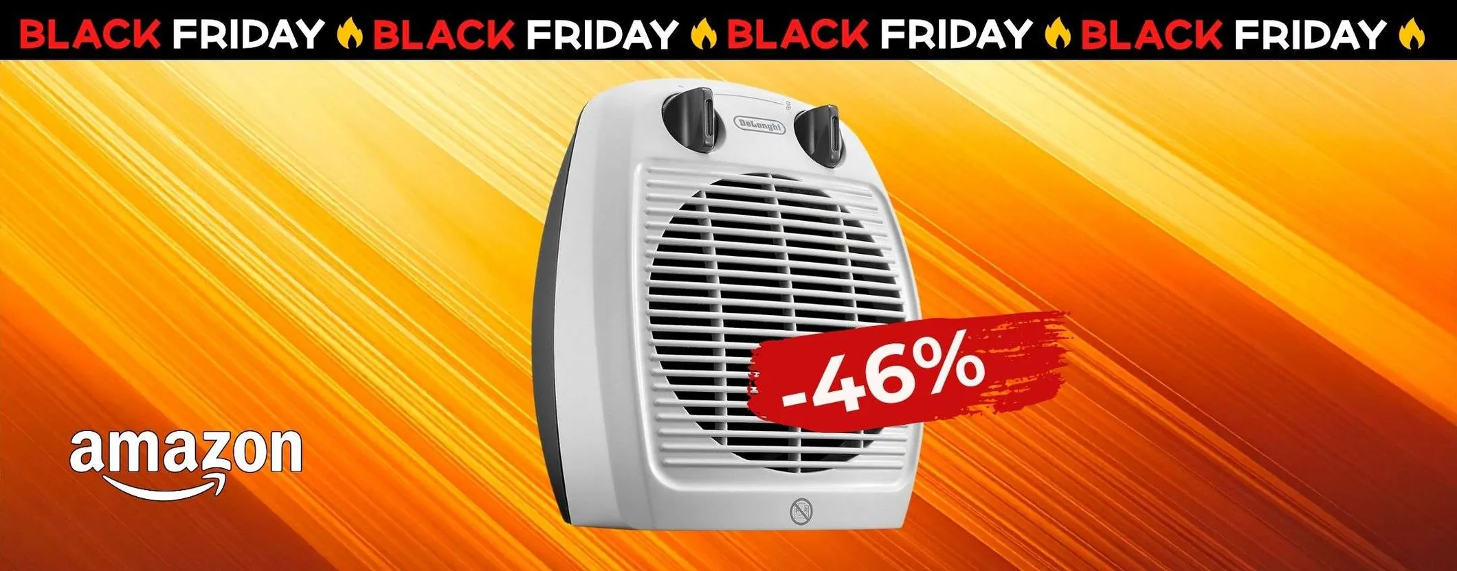 Stufetta elettrica De'Longhi a 18,99€: scaldi il bagno in un attimo