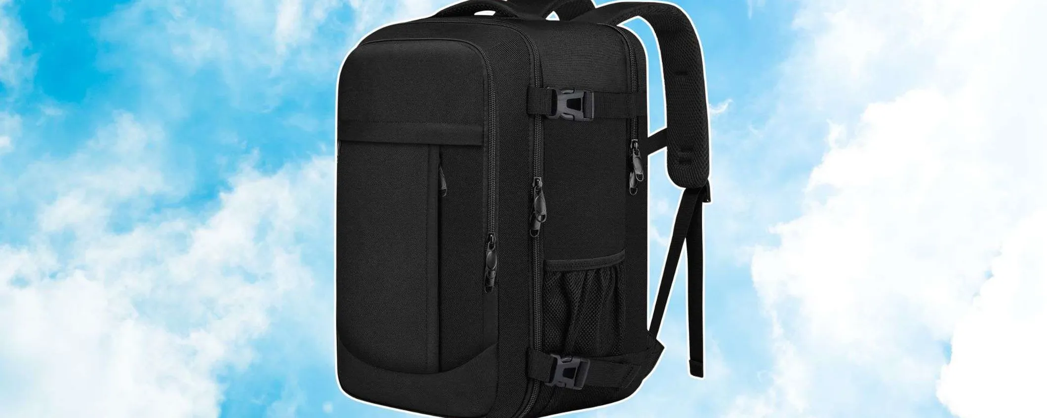 Zaino da viaggio 40x30x20 in offerta Amazon: il modello compatto per evitare costi extra