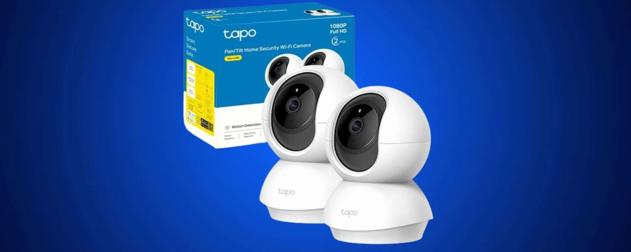 Telecamera sorveglianza TP-Link, pack da due in offerta: sconto del 22%