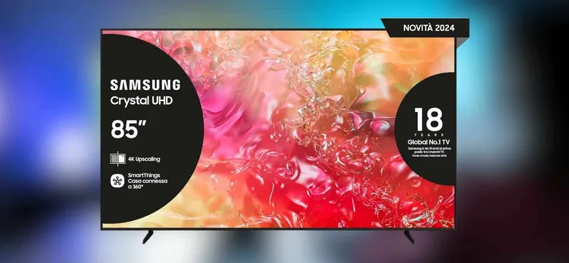 Smart TV Samsung 85": offerta clamorosa su Amazon a 799€, pochi pezzi rimasti