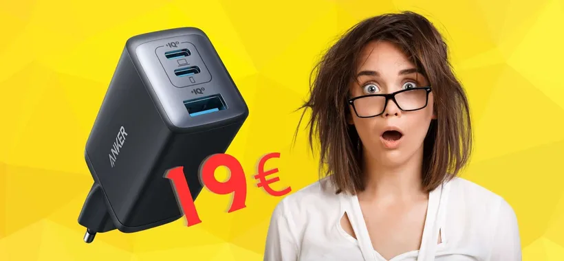 Caricatore USB Anker da 65W con 3 uscite a soli 19€ è l'offerta del giorno
