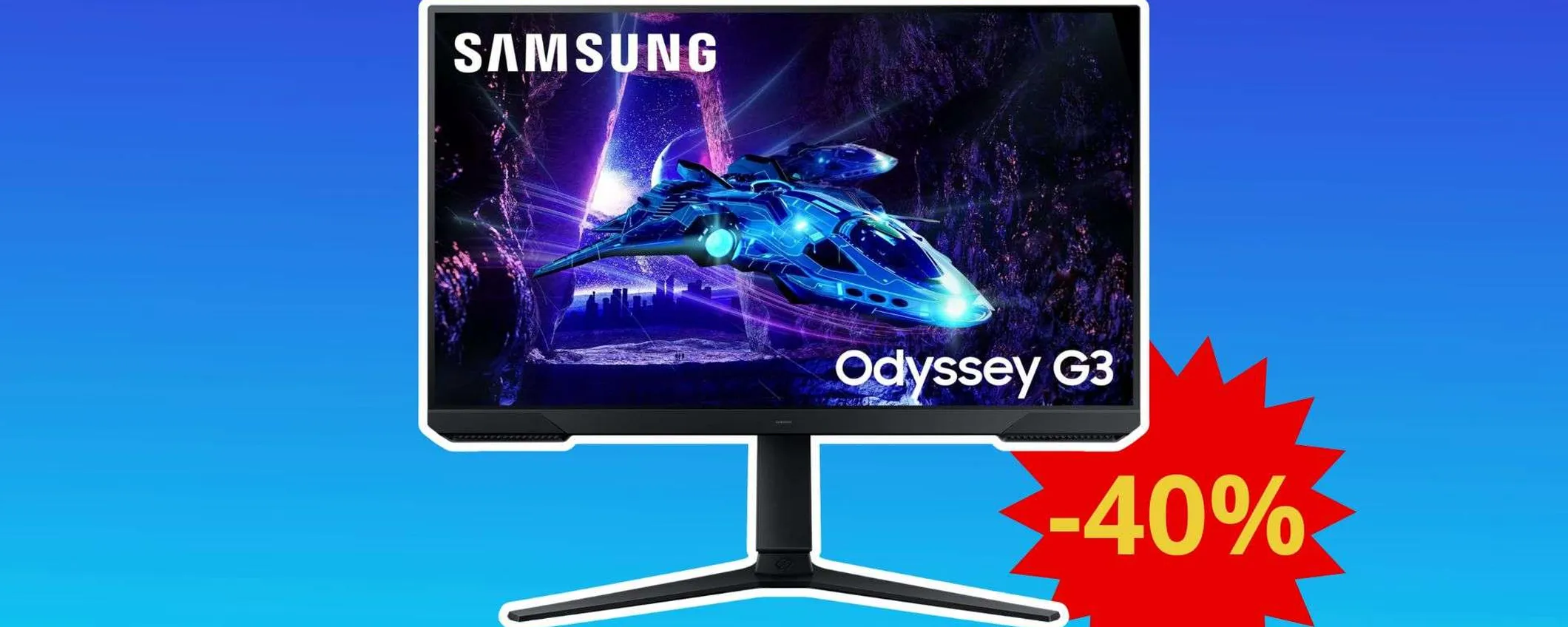Samsung Monitor Gaming Odyssey G3: prestazioni top con 40% di sconto