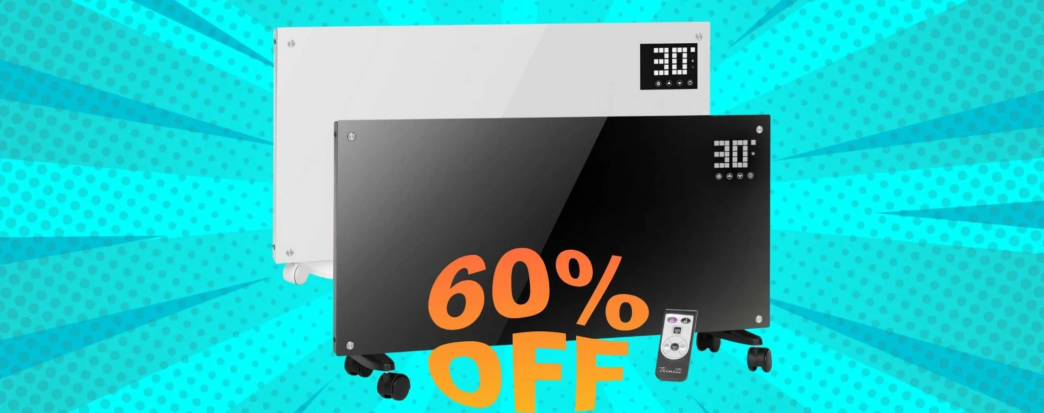 Caldo impressionante e basso consumo con questa stufetta elettrica ultra slim (-60%)