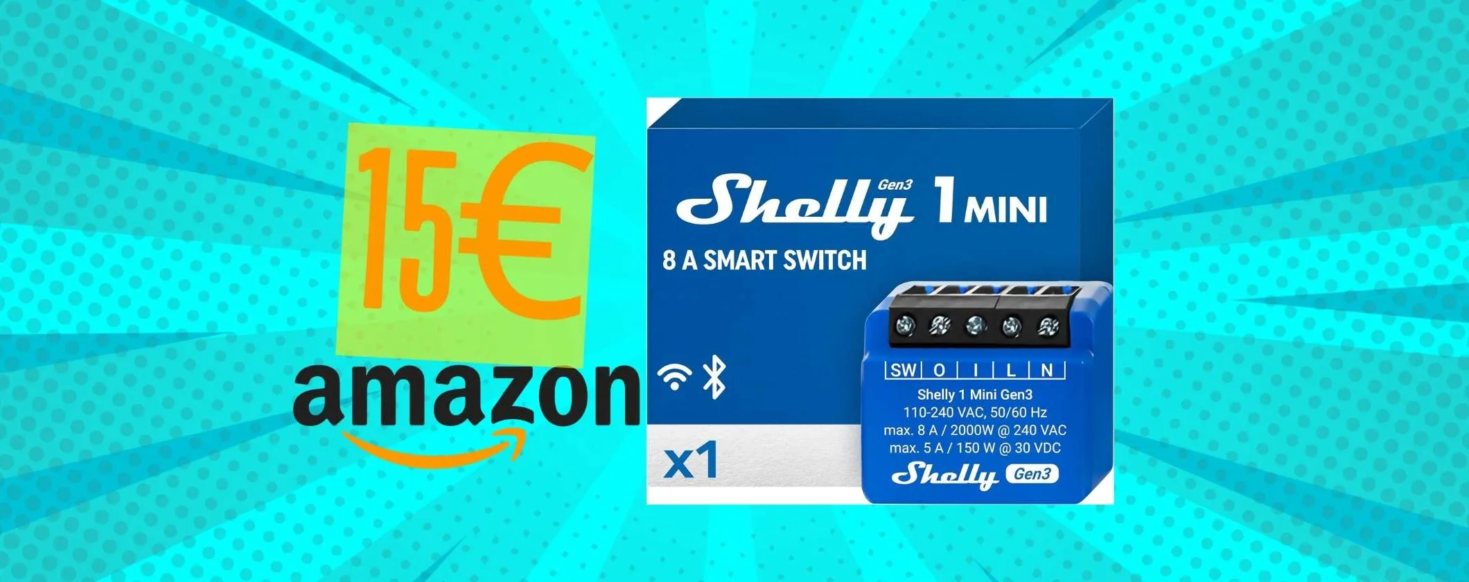 Casa domotica con spesa minima: il relè intelligente Shelly 1 Mini Gen3 tuo a 15€