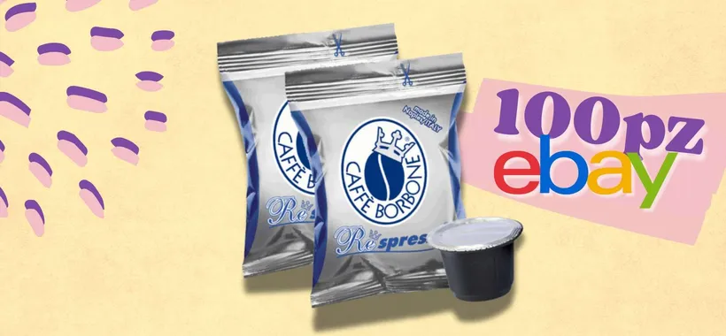 100 capsule per NESPRESSO firmate Caffè Borbone Blu: 0,22€ cadauna