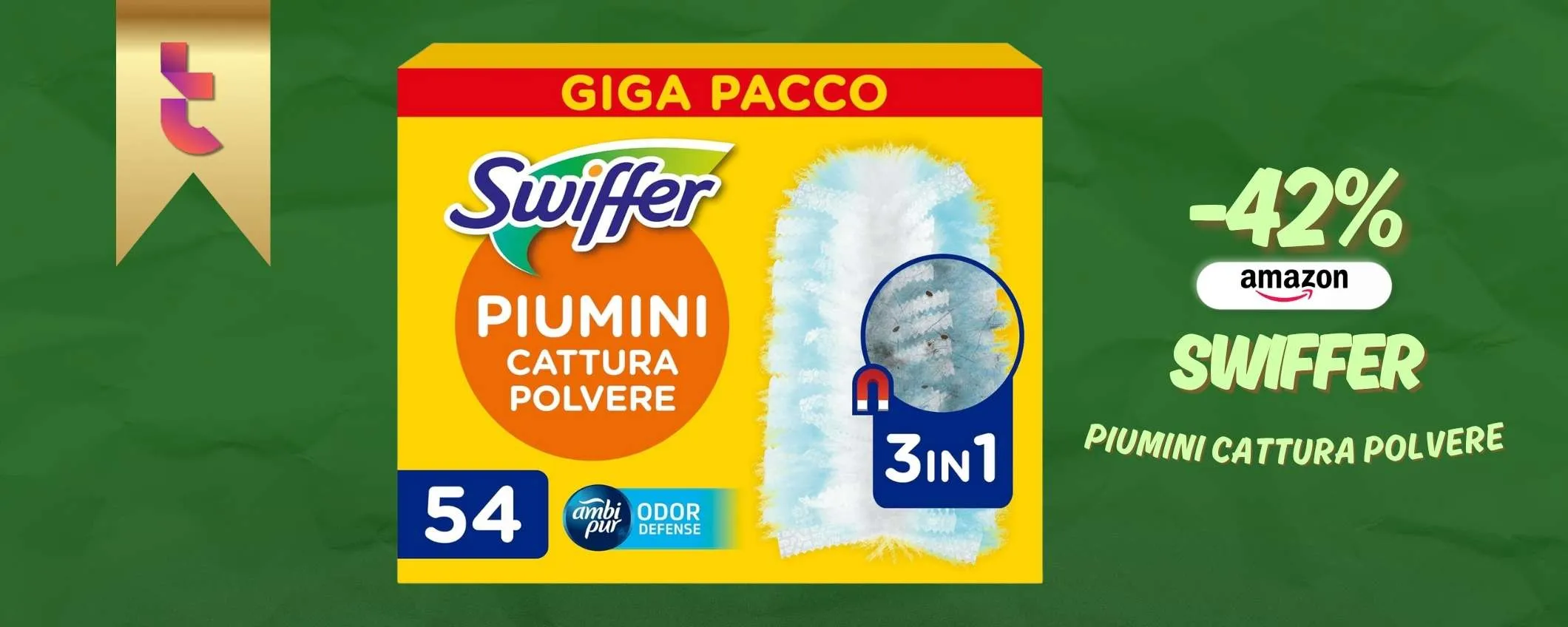Con Swiffer Duster la polvere ha paura di formarsi: 54pz a prezzo shock