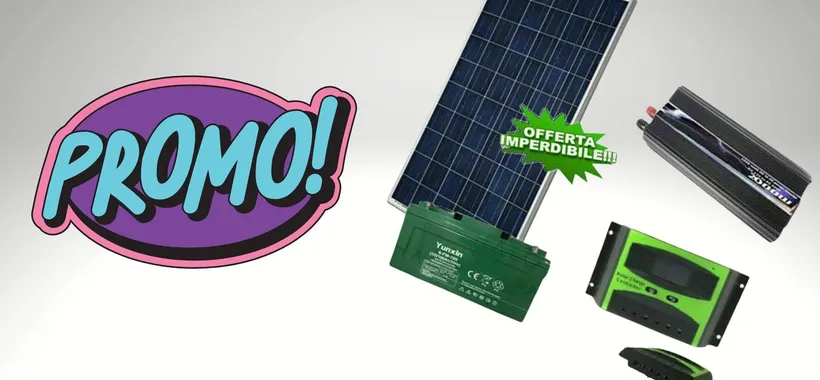 Kit fotovoltaico (anche) da balcone con ACCUMULO: prezzaccio su eBay