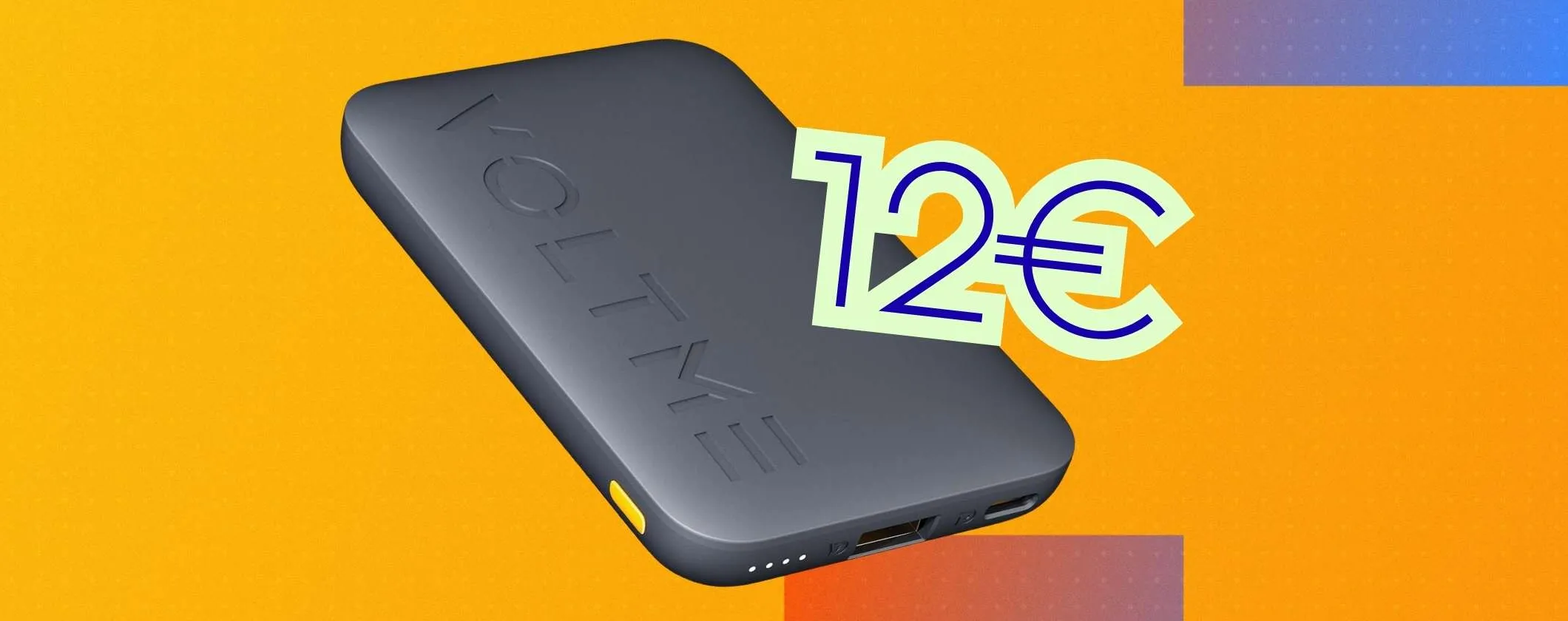 Solo 12€ per questo Power Bank ultra compatto da 10000mAh con 2 uscite