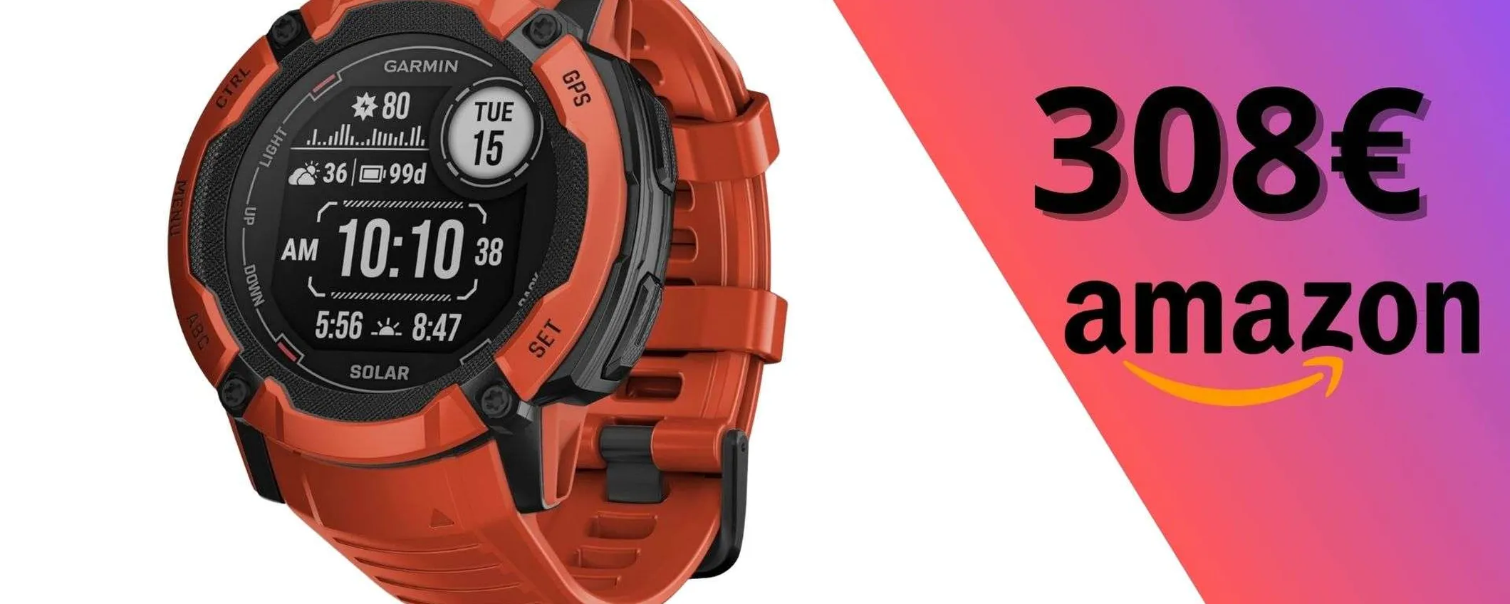 Garmin Instinct 2X Solar in offerta: il prezzo crolla a soli 309 euro
