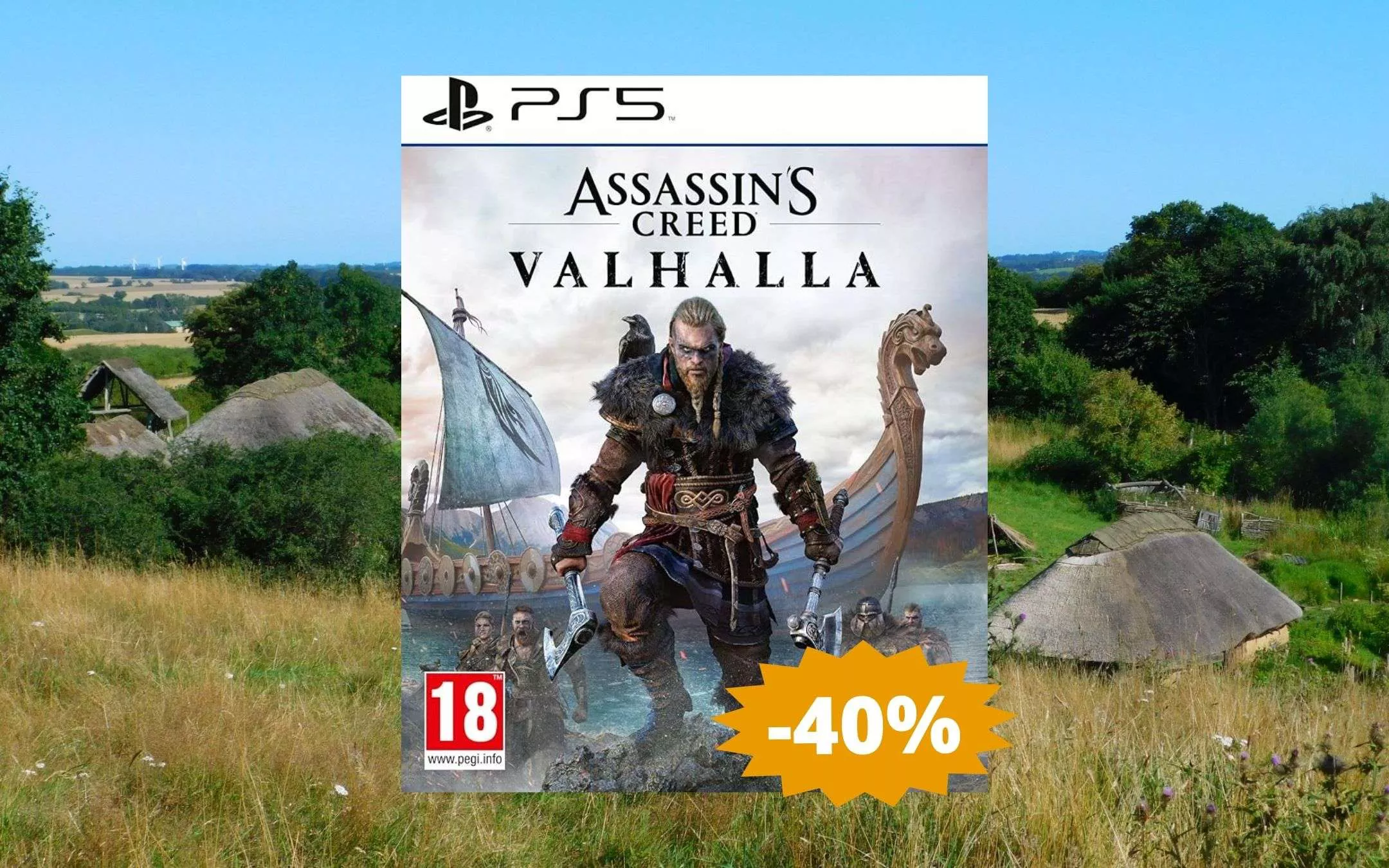 Assassin's Creed Valhalla su PS5: sconto ECCEZIONALE del 40%