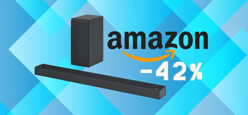 LG S65Q: soundbar MAGNIFICA al 42% in MENO su Amazon