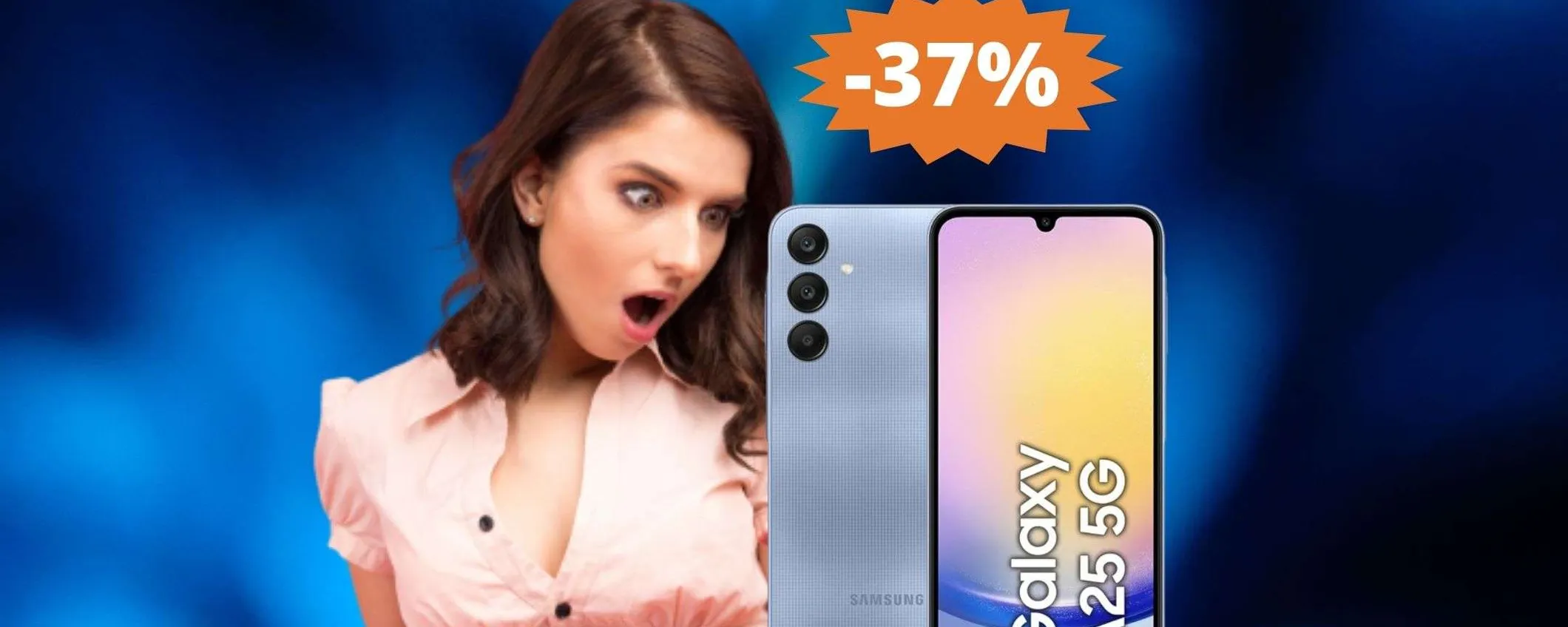 Samsung Galaxy A25: sconto IMPERDIBILE del 37%