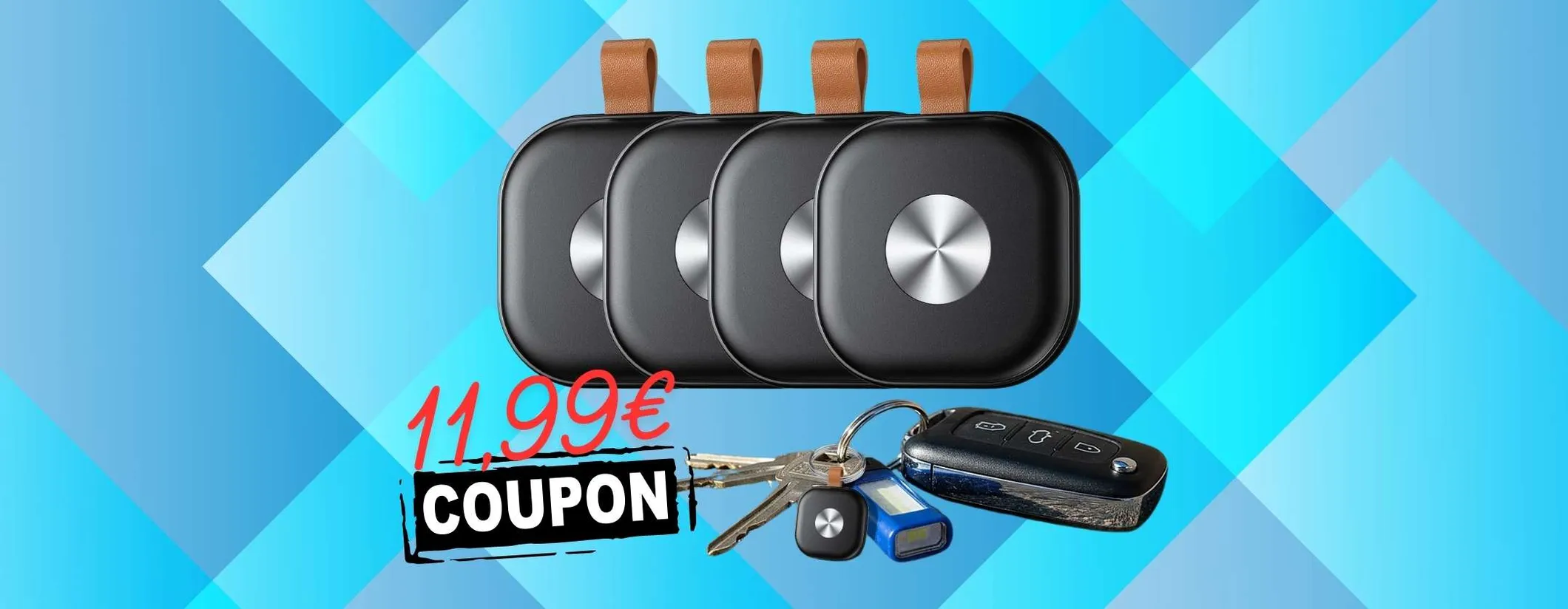 Solo 11,99€ per 4 Tracker Tag: li agganci agli oggetti importanti e non li perdi
