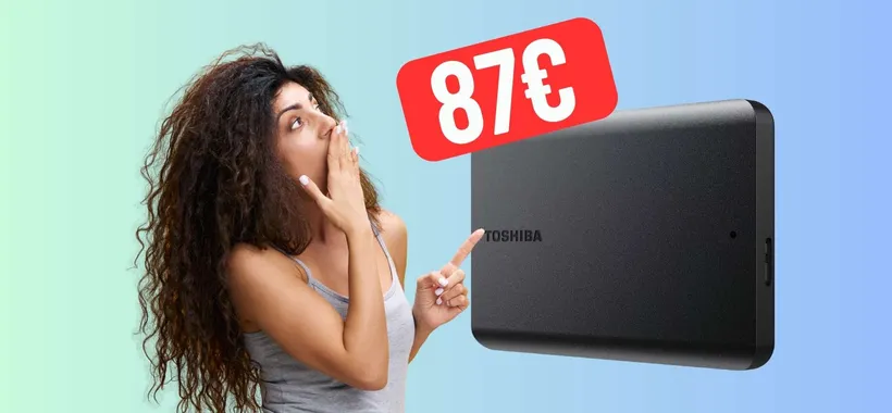 Toshiba Canvio Basics: Hard Disk esterno portatile da 4TB a 87€