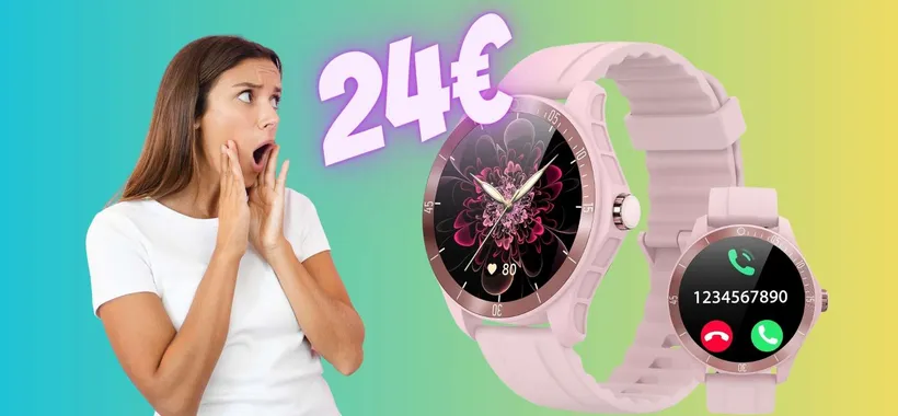 Smartwatch impermeabile con 110 profili sportivi e microfono al 75%