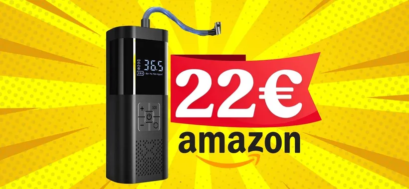 Viaggia sicuro con questo compressore portatile potente a soli 22€ su Amazon