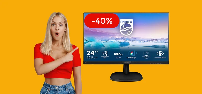Monitor Philips FullHD 24 pollici: un SOGNO ad occhi aperti (101€)