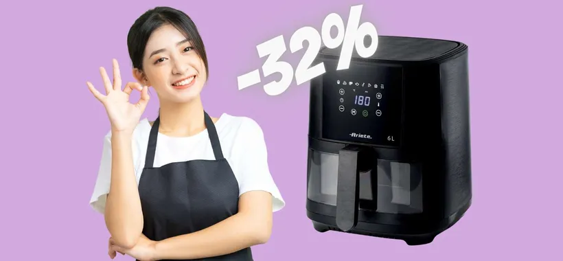 Friggitrice ad aria by Ariete da 6 litri: piatti SANI e VELOCI (-32%)