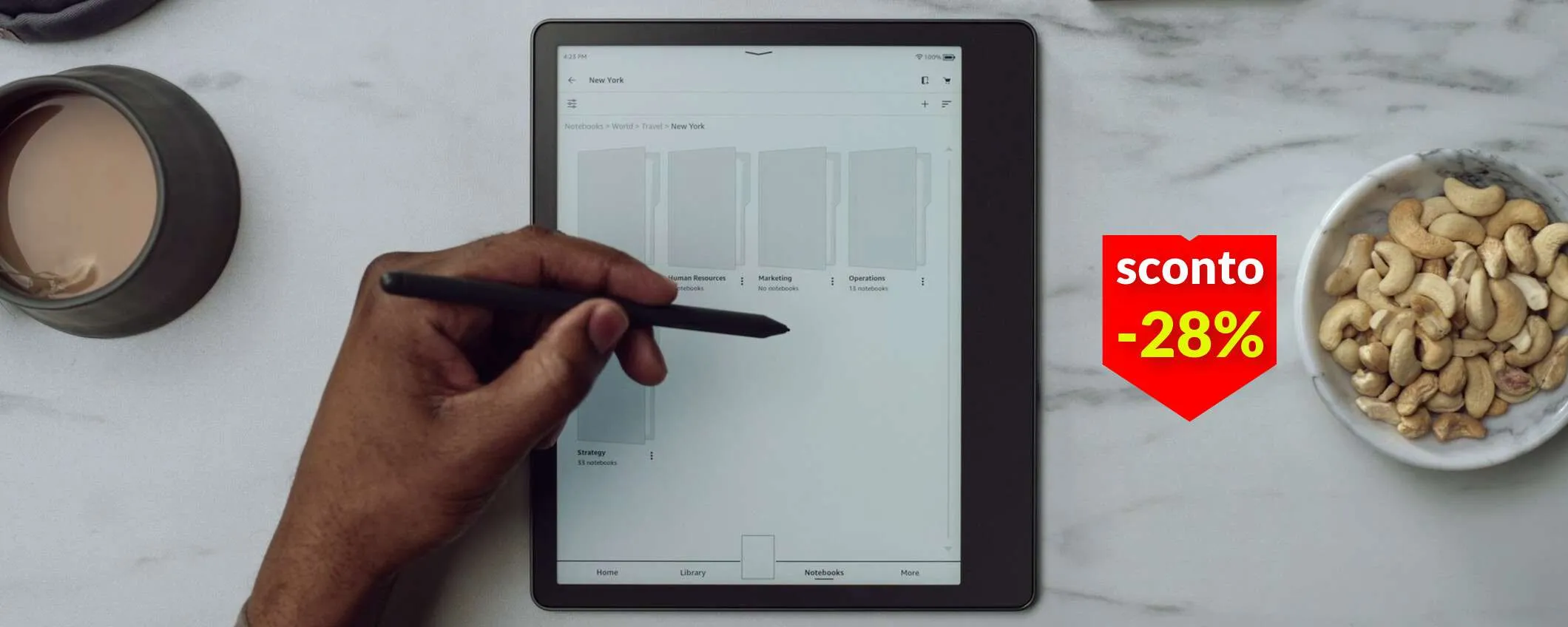 Kindle Scribe in sconto al 28%: il tuo taccuino digitale da 10,2'' con penna
