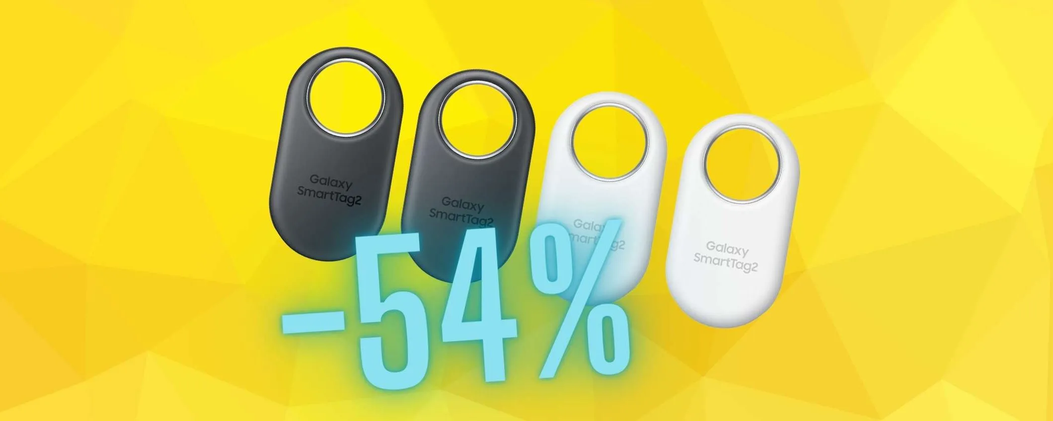 Samsung Galaxy SmartTag2 (4PZ) al 55%: ritrova gli oggetti che hai perso