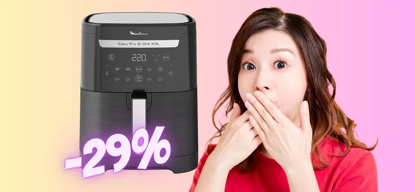Friggitrice ad aria per 8 persone con 8 programmi in SCONTO al 29%