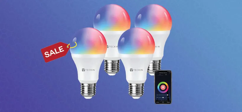 Lampadine Smart TECKIN: kit da 4 in offerta con questo COUPON