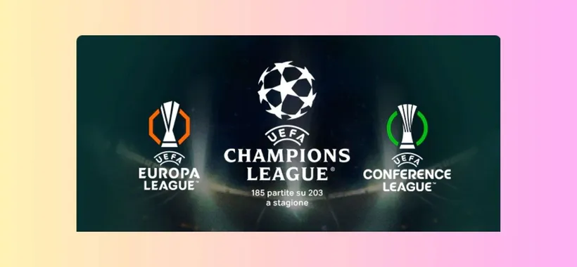 Guarda Champions League e le coppe europee su NOW: puoi risparmiare 120€ così